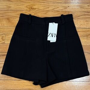 Zara Women's High Waist Black Shorts